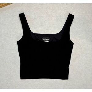 Vintage Square Neck Crop Tank Velvet Black Whimsagoth Tank, Be Smart Tank Top Sz